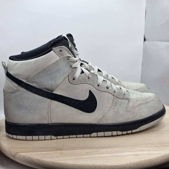Size 10 - Nike Dunk High Light Bone Grey Black Mens Sneakers 2016 904233-002 - Picture 3 of 9